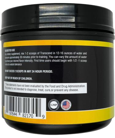 Simply Transcend Pre-Workout Powder - Creatine Beta-Alanine & Caffeine for Energy & Focus - Bombsicle Flavor 30 Servings - International Shipping Available - Buy Online on GoSupps.com