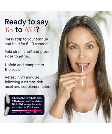 Berkeley Life Nitric Oxide Test Strips - at-Home Non-Invasive Saliva Testing Kit to Assess Nitric Oxide Levels for Men & Women - 10 Individually Sealed Indicator Strips 10 Count (Pack of 1) - Buy Online on GoSupps.com
