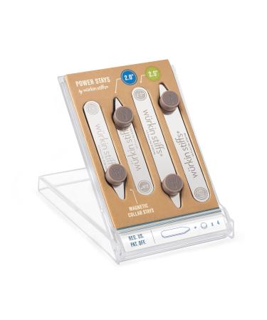 Wurkin Stiffs Magnetic Collar Stays 2 Pairs 2" and 2.5" with Storage Pouch TSA Friendly - Buy Online on GoSupps.com