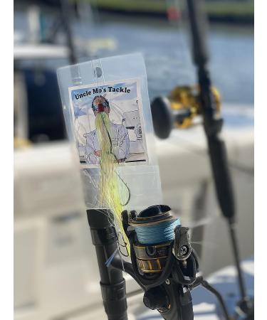 Uncle Mos Tackle Fluke Flounder Hi-Lo Rig with MYLAR Teaser - Saltwater Fishing BKK Black Octopus Hook - 30lb Mono - 5 & 10 Pack Options - Buy Online on GoSupps.com