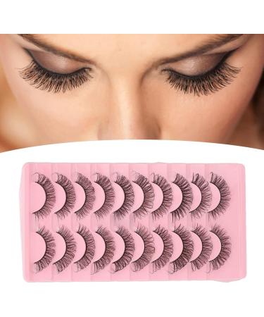 False Eyelashes Set 10 Pairs of 3D Lightweight Wispy Fluffy False Eyelashes Perfect for a Full and Flirty Look Reusable DD Curl Cat Eye Lashes for Stunning Eyes Makeup Cosplay Special Occasions - Buy Online on GoSupps.com