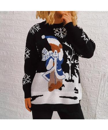 Shop Genetic Women s Christmas Sweater Warm Oversized Knitting with Snowflakes & Stripes - Perfect for Winter! - Buy Online on GoSupps.com