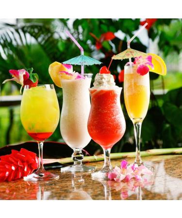 ALINK 50 Umbrella Parasol Drinking Straws - Hawaiian Luau Party Decor Supplies - Buy Online on GoSupps.com
