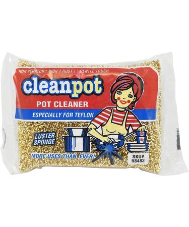 Clean Pot Set of 4 - Metallic Teflon Scrubber & Pot Cleaner for Effortless Cooking & Easy Cleanup | International Shipping - Buy Online on GoSupps.com