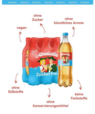 Buy Almdudler Sugar-Free Alpine Herb Lime (6 x 1L) - Authentic Herbal Taste Low-Calorie Refreshment - Buy Online on GoSupps.com