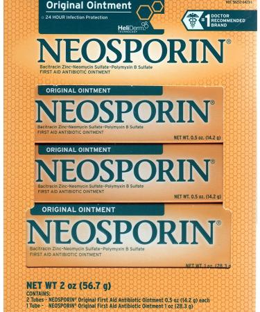 Neosporin Original First Aid Antibiotic Ointment Combo Pack, 2oz
