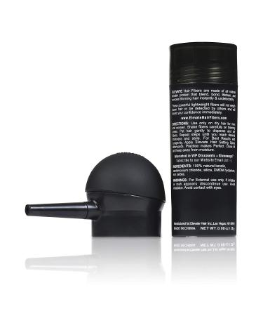 ELEVATE Hair Perfecting 2-in-1 Kit - Natural Hair Thickening Fibers & Spray Applicator Pump | Conceal & Thicken Thinning Hair (Medium Brown & Black) - Buy Online on GoSupps.com