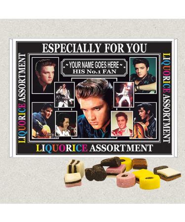 Presley King of Rock n Roll Music Icon Personalised Boxed Sweets Gift Present Movie Star Choice of Sweets - Buy Online on GoSupps.com