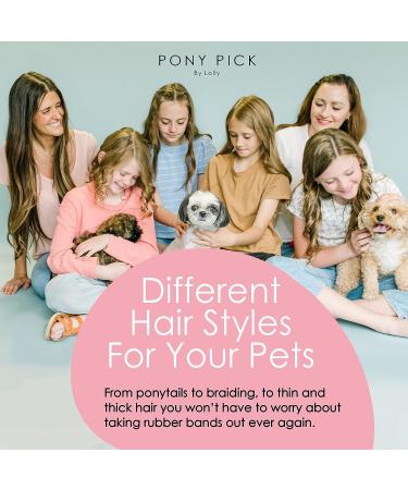 PET Pick by Pony Pick - Pet Hair Elastic Cutter | 3 Pack with 50 Clear Elastics - Grooming Tool for Dogs & Pets - Buy Online on GoSupps.com