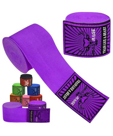 Beast Rage boxing bandages for men protection MMA support internal gloves martial arts martial arts muay thai 4.5 m elastic bandages 4.5 m violet - Buy Online on GoSupps.com