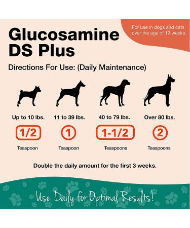 NaturVet Glucosamine DS Plus Level 2 Joint Support Liquid Supplement for Dogs and Cats - 16 oz. Made in USA - Buy Online on GoSupps.com