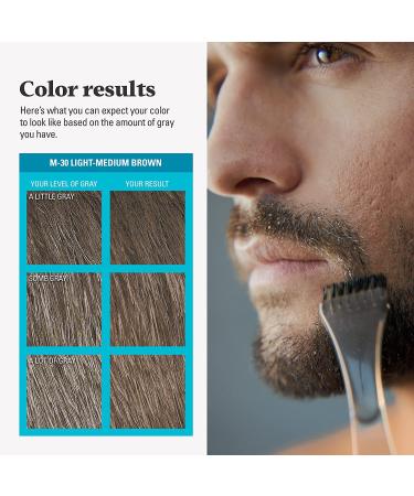 Just For Men Mustache & Beard Color - Light-Medium Brown M-30 | Pack of 3 | Biotin & Aloe for Healthy Hair - Buy Online on GoSupps.com