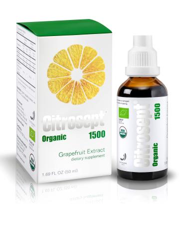 GSE Grapefruit Seed Extract Liquid | USA Made 100% Organic GSE (2 OZ) with Natural Antibiotics Qualities & Five Bioflavonoids for Healthy Immune and to Maximize Your Strength | GSE Drops | 50 ml