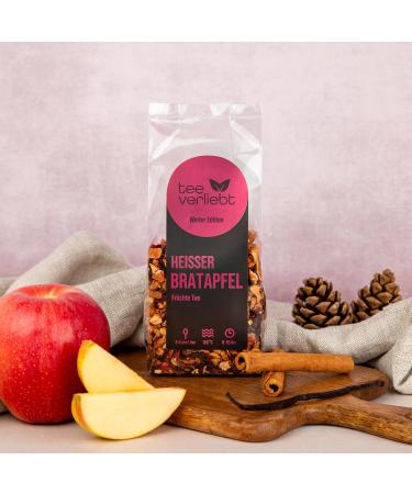 Teeverliebt - Hot Baked Apple Winter Edition Fruit Tea 100 g | Loose Fruit Tea | Delicious Winter Tea Mix Ideal as a Gift - Buy Online on GoSupps.com