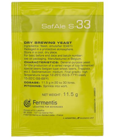 Fermentis beer yeast US-05 W 34/70 S-33 S-23 top-fermenting bottom-fermenting (S-33) - Buy Online on GoSupps.com