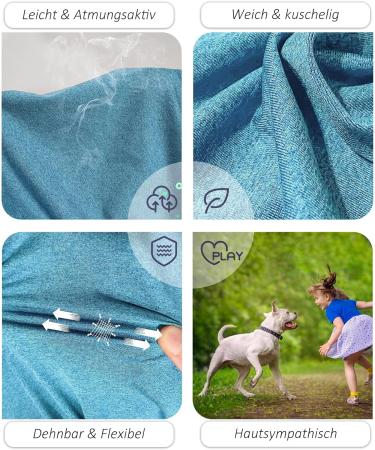 Kickred 2 Pack Dog Shirts - Fast Drying Breathable Sleeveless Vests for Medium & Large Dogs | Mint Blue & Orange Yellow Pet Clothing - Buy Online on GoSupps.com