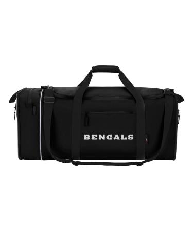 Officially Licensed NFL Steal Duffel Bag, Multi Color, 28" x 11" x 12" Cincinnati Bengals