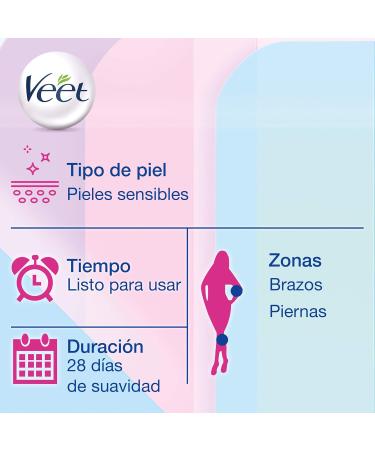 Veet Easy Gelwax Body Bands - Sensitive Skin Depilatory Wax (X40) | Fast International Shipping - Buy Online on GoSupps.com