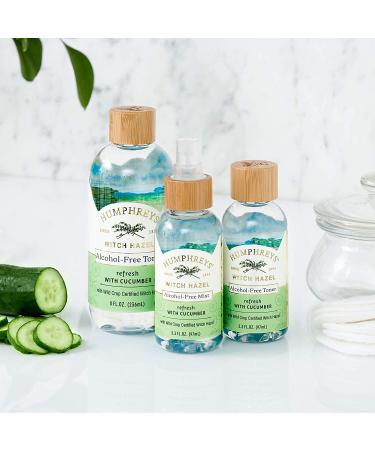 Humphrey's Alcohol-Free Witch Hazel Toner with Cucumber - Refreshing 8 fl oz - Buy Online on GoSupps.com