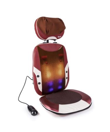 Global Relax |Mantra |Shiatsu-Kneading Massage |Red |Massage backrest with heat function |Adjustable headrest removable seat |Back shoulders lumbar spine massage |Guarantee 2 years