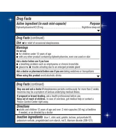 Buy Unisom SleepMinis Nighttime Sleep Aid - Diphenhydramine HCI 60 Mini-Capsules for Better Sleep - Fast International Shipping - Buy Online on GoSupps.com