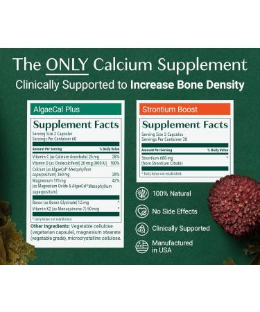 ALGAECAL Ultimate Bone Bundle - D3 Complete (1000 IU) + K2 Vitamin E Vitamin A & Plant-Based Calcium for Increased Bone Density & Omega 3 Fish Oil with 1200mg EPA DHA - Buy Online on GoSupps.com