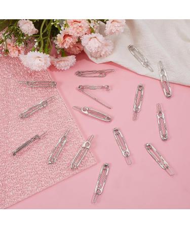 NICENEEDED Hair Pins Hair Clips Alloy Safety Pin Shape Hairpin Barrettes Metal Vintage Charms Hip Hop Jewelry Hair Accessories 90s Aesthetic Gifts Snap Clip Silver Hairdressing Tool for Women Girls - Buy Online on GoSupps.com
