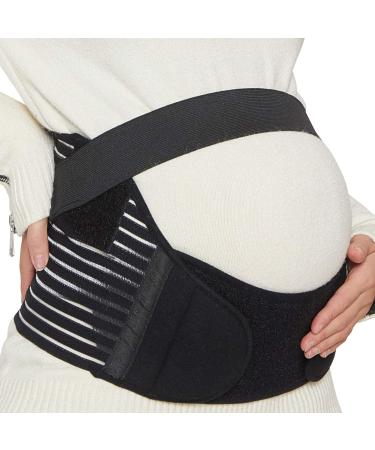 Neotech Care Pregnancy Belly Band Maternity Belt Support for Back Abdomen & Pelvis | Pregnancy Must Have for Pregnant Women S Black