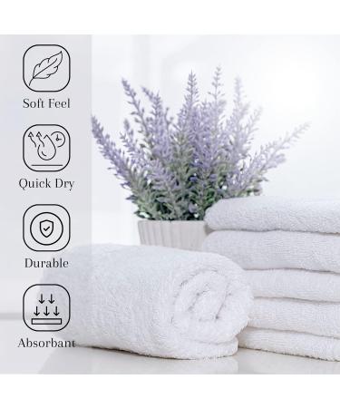 White Classic Luxury Cotton Washcloths - Large 13x13 Hotel Style Face  Towel, Bathroom White Face Cloth, Value 12 Items Set Multipurpose Wash  Cloth