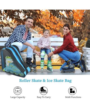 Adjustable Roller Skate Bag | Large Capacity | Breathable | Blue+Red - Buy Online on GoSupps.com