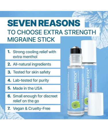 Basic Vigor Migrastil Extra Strength Migraine Stick Advanced Formula Strong Aromatherapy Roll On Includes Menthol Essential Oils No Lavender Made in The USA. 1 - Buy Online on GoSupps.com