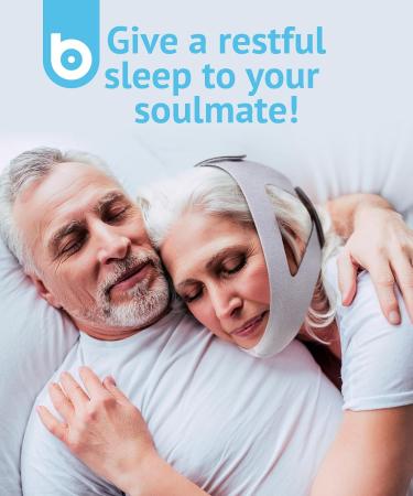 BRISON Anti Snoring Chin Strap - Adjustable Snore-Stopper Face Mask for Men & Women - Comfortable Mouth Closure for Better Sleep - Grey - Buy Online on GoSupps.com
