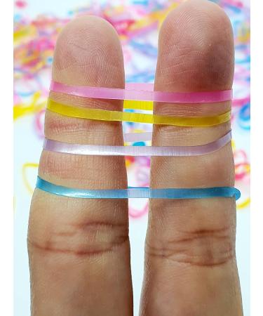 350 Pcs Transparent Rubber Bands for Hair - Multi-Colored Elastic Hair Ties & Bands - Ideal for All Hair Types - International Shipping Available - Buy Online on GoSupps.com