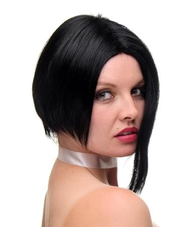 Shop WIG ME UP Women's Short Bob Wig - Boldly Parted Asymmetrical Black GF-W2202-1 | International Shipping Available - Buy Online on GoSupps.com