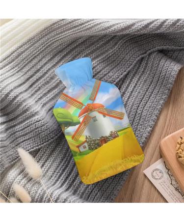 Buy Windmill Hot Water Bottle with Plush Cover - Hand Warmer for Adults & Children | 26.5x15.3cm - International Shipping - Buy Online on GoSupps.com