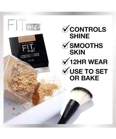 Maybelline New York Setting Spray Matte Finish Transfer Proof and Sweat Resistant & New York Fit Me Loose Finishing Powder Fair Light 0.7 oz. Spray + Finishing Powder - Buy Online on GoSupps.com