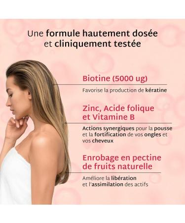 Mium Lab - 3 Month Program - Growth & Fortification for Hair and Nails - Clinically Tested & Highly Dosed (10000% Biotin) | Gummies Red Fruit Flavor Sugar Free | Made in France - Buy Online on GoSupps.com