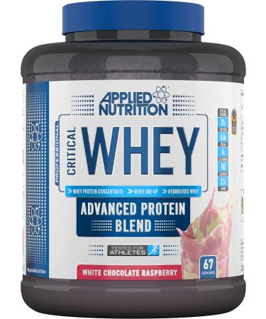 Applied Nutrition Critical Whey Protein Powder 2kg - High Protein Powder Protein Milkshake Muscle Building Supplement with BCAAs & Glutamine (2kg - 67 Servings) (White Chocolate Raspberry) White Chocolate Raspberry 2 kg (Pack of 1)