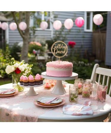 Trimming Shop Personalised 1 Pack God Bless Wooden Cake Topper Christening First Communion Customised Cake Pick Religious Baptism God Bless Cake Decorations Baby Shower Birthday Party Supplies Design 6 - Buy Online on GoSupps.com