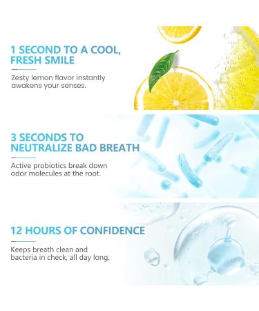 Oral Spray - Fresh Breath Mint & Lemon Flavors 20ml (Pack of 2) - Natural Freshness for Daily Oral Care KPbh+nm - Buy Online on GoSupps.com