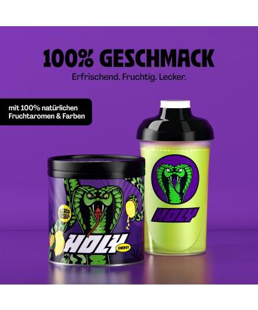 Holy Energy Gaming Booster 'Citrus Cobra' - 50 Portions Focus Drink with Newcaff & Green Tea Extract | Vegan Citrus & Kalamansi Powder - Buy Online on GoSupps.com