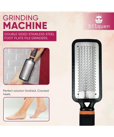 Pack of 1 Professional Pedicure Foot File of Good Plastic and Steel Grades Remove Callus Hard Skin Remover Double-Sided Exfoliator-Scrubber Easy to Use with Ergonomic Grip - Buy Online on GoSupps.com