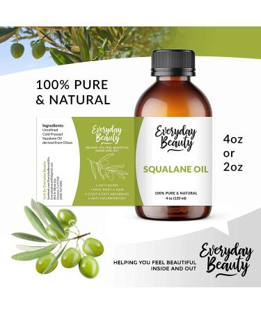 Squalane Oil - 100% Pure & Natural Plant Derived Facial Oil - 2 Fl Oz - Buy Online on GoSupps.com