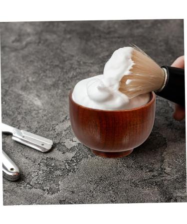 Frcolor Men's Razor Soap & Cleaning Bowl | Premium Wood Serving Shell for Grooming | Perfect for Shaving & Skin Care - Buy Online on GoSupps.com