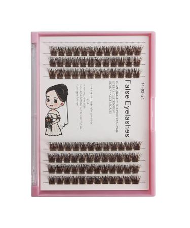 Bodermincer D Curl Brown Cluster Eyelash Extensions - Natural 3D Russian Volume Faux Lashes (14MM) for a Stunning Look - Shop Now - Buy Online on GoSupps.com