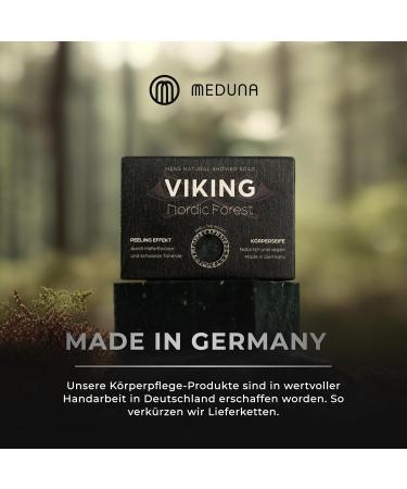  Meduna Viking Nordic Forest Natural Exfoliating Soap for Men 100g No Chemical Additives Vegan Cruelty Free Meduna - Buy Online on GoSupps.com