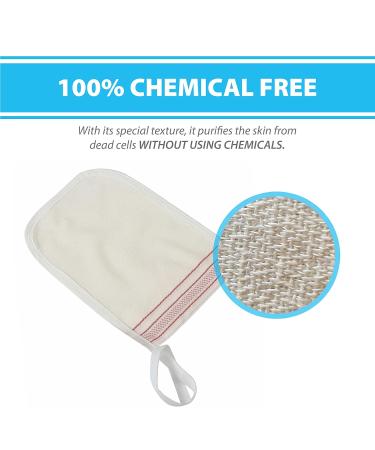 Turkish Exfoliating Gloves - 4Pcs Face & Body Exfoliation Mitts Kese Glove for Deep Scrub Brighten & Soften Skin - Hammam Spa Essential - Buy Online on GoSupps.com