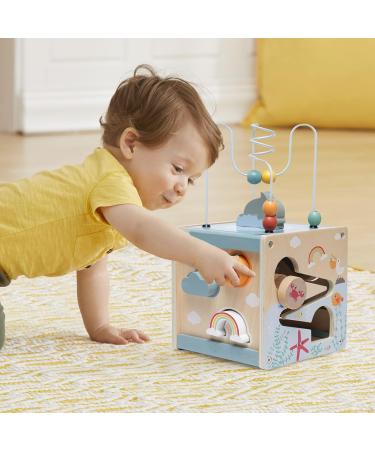 Nukdey Motor Cube Activity Cubes - 6 in 1 Montessori Wooden Toys for Kids 3+ Educational Plug-in Play Dice Sorting Center (Ocean Theme) - Buy Online on GoSupps.com