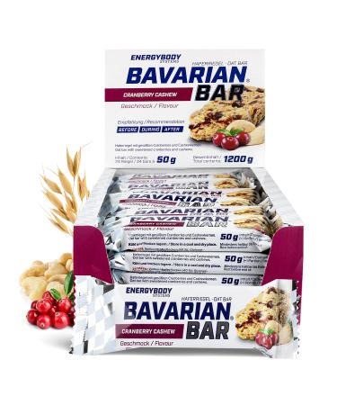 Energybody Bavarian Bar Hafer bar "Cranberry-Cashew" 24x 50 g/energy bar without chocolate/energy-generating cereal bar for leisure & profession/carbohydrate bar for endurance and strength sport cranberry cashew