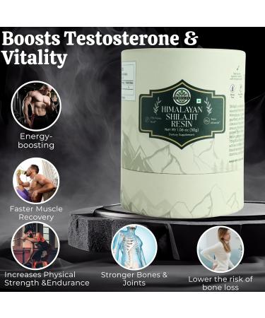 Himalayan Shilajit Resin | High Nutritional Potency & Grade A Shilajit Resin with 85+ Plant-Trace Minerals and 75% Fulvic Acid 75 Servings for Energy & Immune Suport for Men and Women (30g) - Buy Online on GoSupps.com